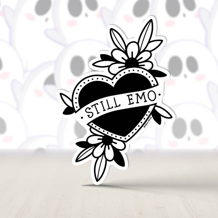 DoodleWitch - Wholesale Sticker - Still Emo Sticker, Elder Emo Music Sticker