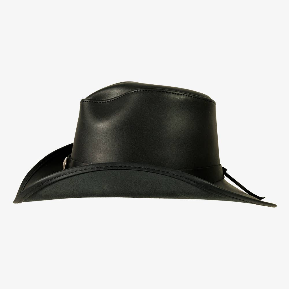 American Hat Makers - Venta al por mayor Sombrero cowboy - Unisex - Sombrero Vaquero de Cuero Genuino con Concho - Estilo Cyclone20