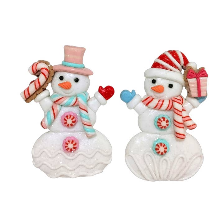 2 Asst Pastel Snowman Orn for wholesale by December Diamonds
