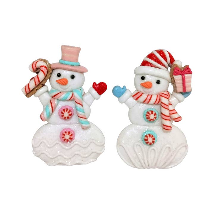 2 Asst Pastel Snemand Pynt for engroshandel hos December Diamonds