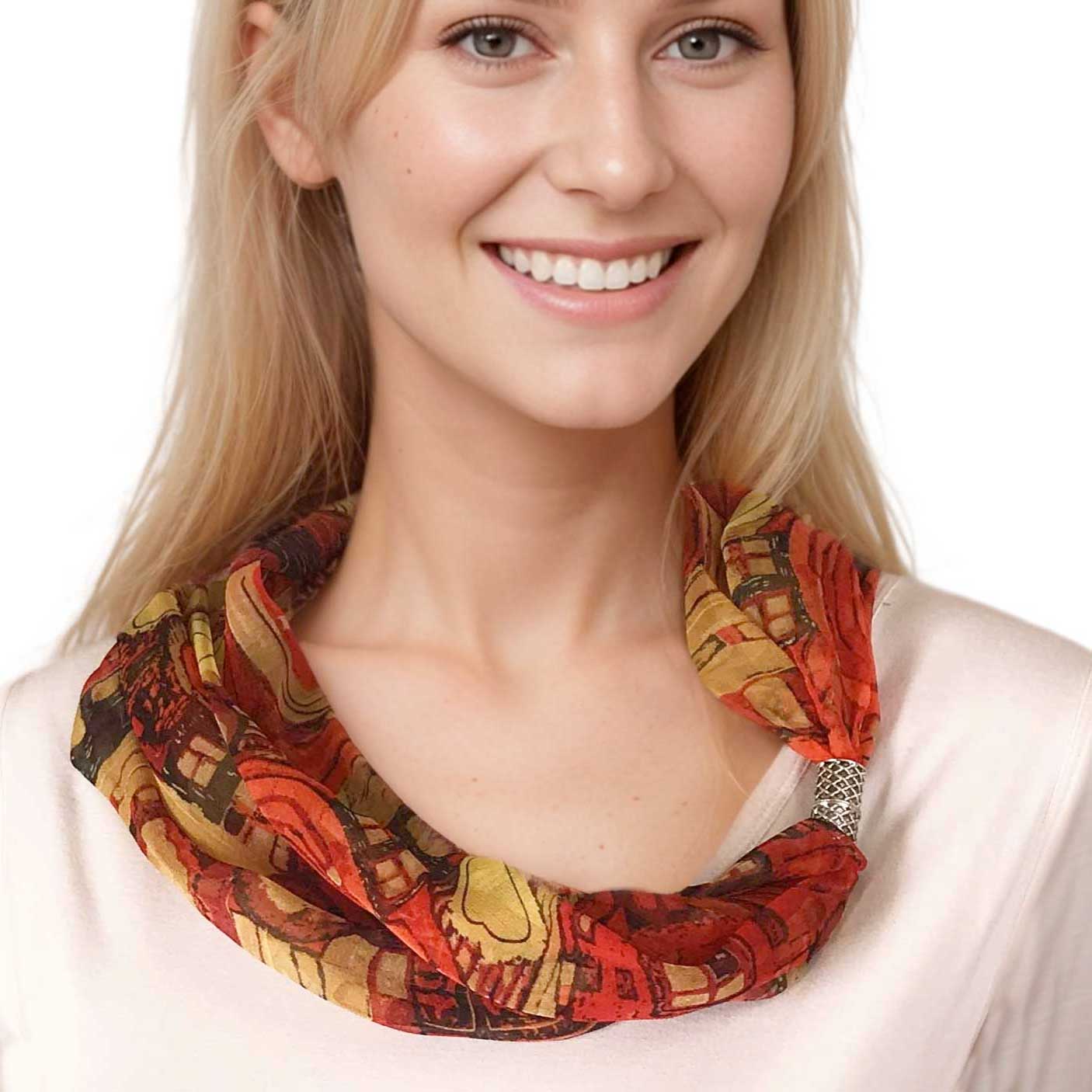 The Magic Scarf Company - Wholesale Scarf – Women's - 2901 - Magnetic Clasp Silky Dress Scarves12