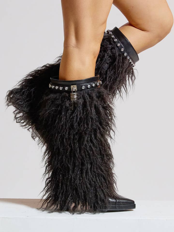 Noir stövlar i konstpäls för wholesale av Sparkl