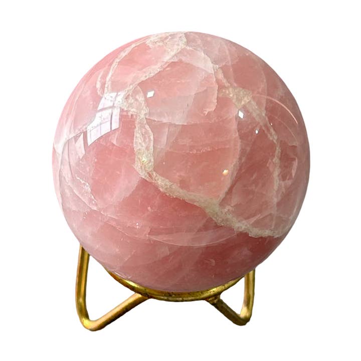 Rose Quartz Sphere Ball Pink Gemstone 55mm for wholesale by Serein Wellness
