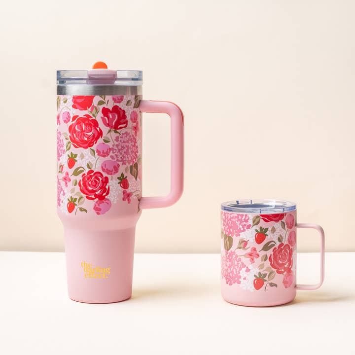 The Darling Effect - Wholesale Insulated Mug/Tumbler - 14 oz Insulated Mug-Rose Garden