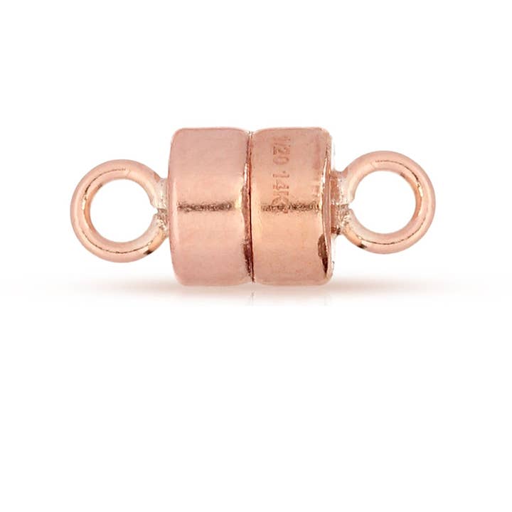 14Kt Roségoud Gevuld 4,4mm Magnetische Sluiting - 2 sets voor wholesale door Plazko
