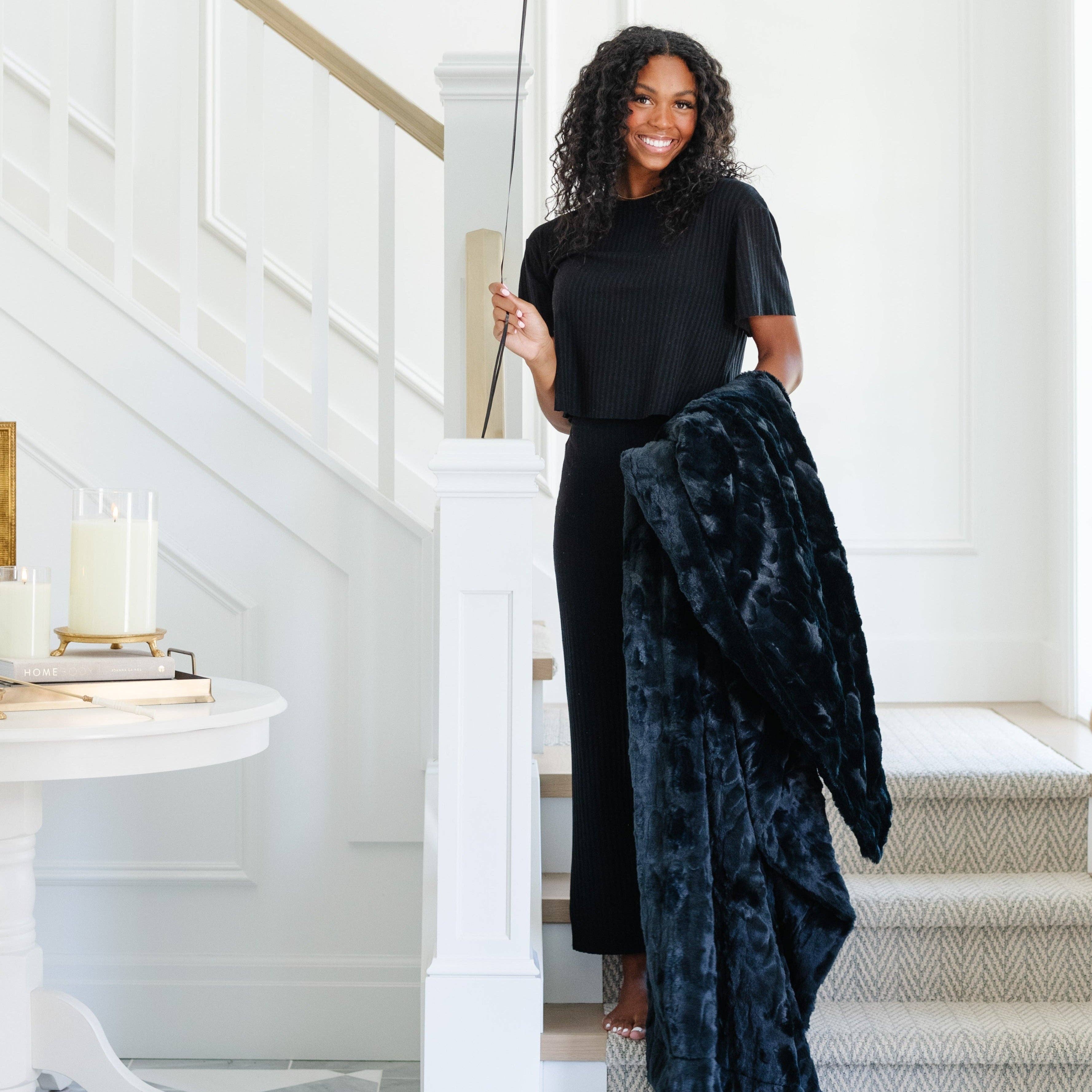 Saranoni - Wholesale Throw Blanket - PATTERNED FAUX FUR XL THROW BLANKETS65