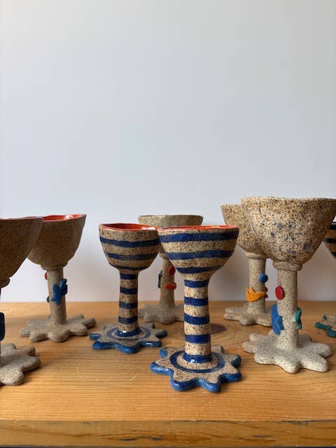 Splish Splash Studio - Wholesale Drinking Glass/Cup - Chalice - Stripe5