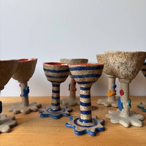 Splish Splash Studio - Wholesale Drinking Glass/Cup - Chalice - Stripe5