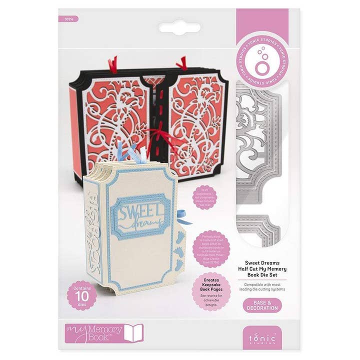 Tonic Studios - Sweet Dreams Half Cut My Memory Book Die Set - 3321E for wholesale by Tonic Studios
