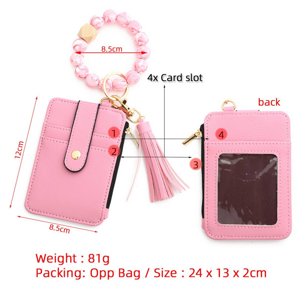 ACCITY - Wholesale Keychain Bracelet - Silicone Wristlet Keychain Card Holder Wallet_CWMM101222