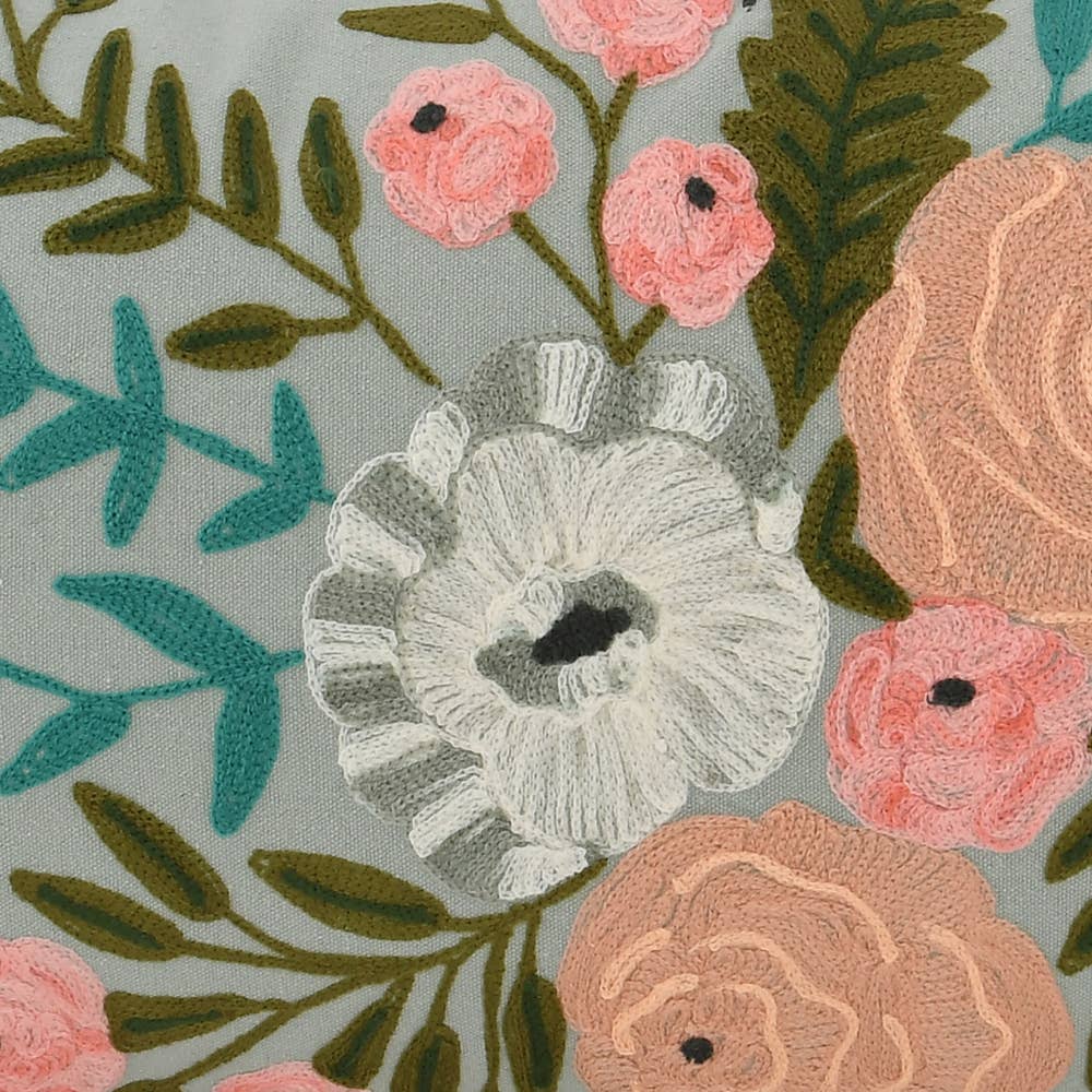 Karma Living - Venta al por mayor Cojín decorativo - 2ABFLCC1636_GYRD Set/2 ALMOHADAS DE LONA RETRO FLORAL DE 16 X 36 PULGADAS1