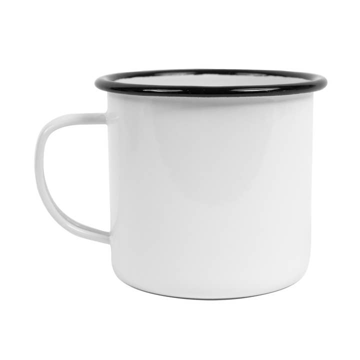 Vintage Enamelware 16 oz Large Mug for wholesale by Crow Canyon Home