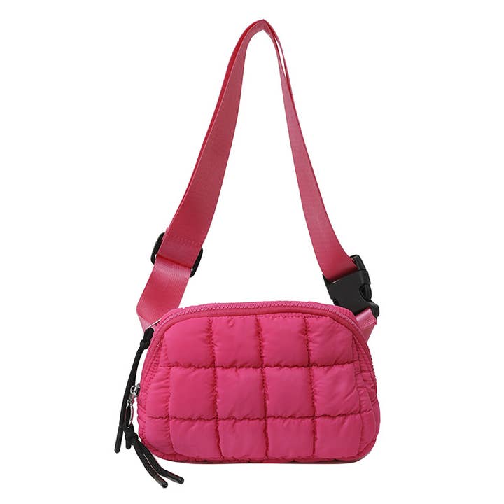 Little Trendy - Wholesale Belt Bag - Women's - Puffer Belt Bag Sport Small Chest Bag Quilted Fanny Pack