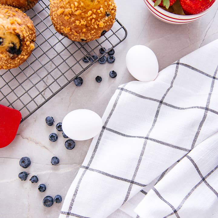 LLdecor - Wholesale Tea Towel - Set of 6, 2 Kitchen Towels, 3 Dishcloths & Canvas Basket5