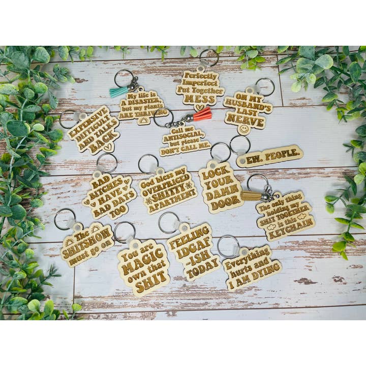 Snarky sleutelhangers voor wholesale door Swift Designs Co