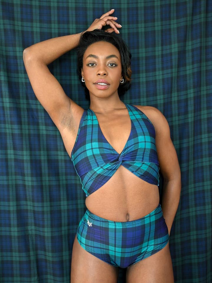 Shorts Billie a quadri Black Watch per la vendita all'ingrosso da parte di Vixn