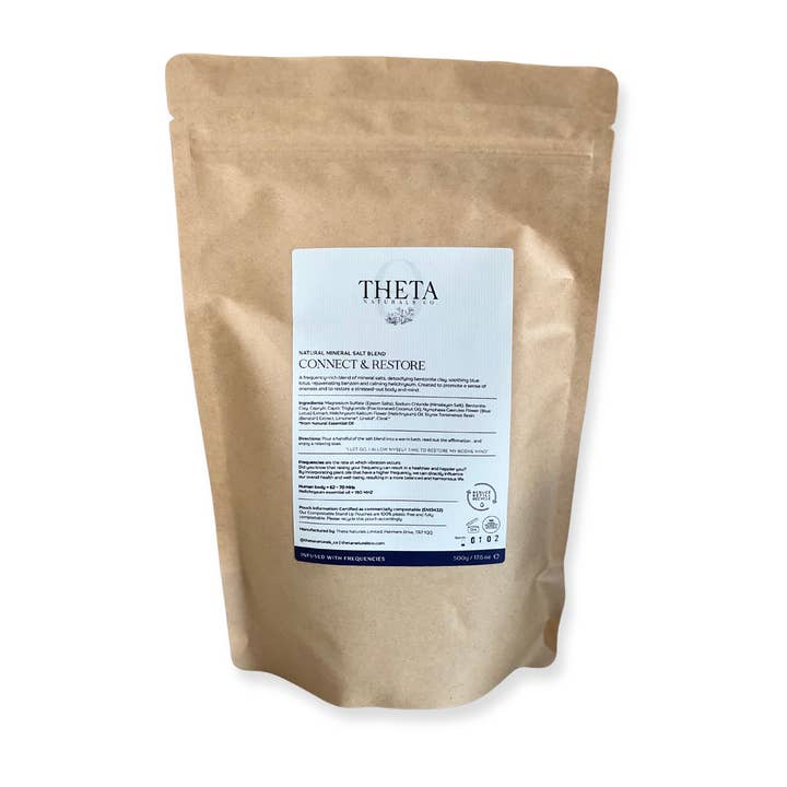 Connect & Restore - Recharge de sels de bain 500 g pour la vente par Theta Naturals Co.