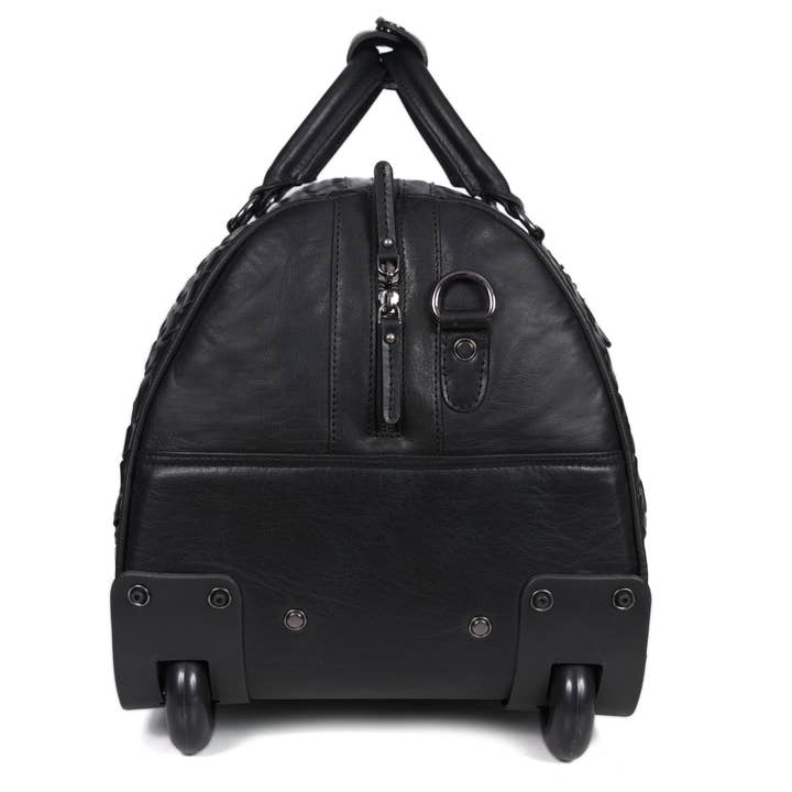 AARON LEATHER GOODS - Wholesale Luggage - Atria Upcycled Leather Trolley Bag6