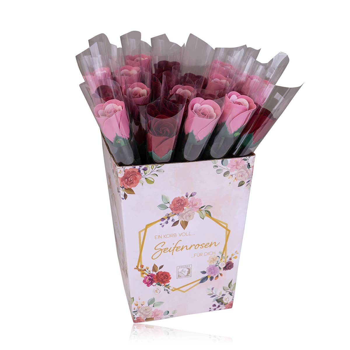 Accentra - Vendita all'ingrosso Set bagno e corpo - Rose da bagno con gambo, 4 g, assortimento 2 colori0