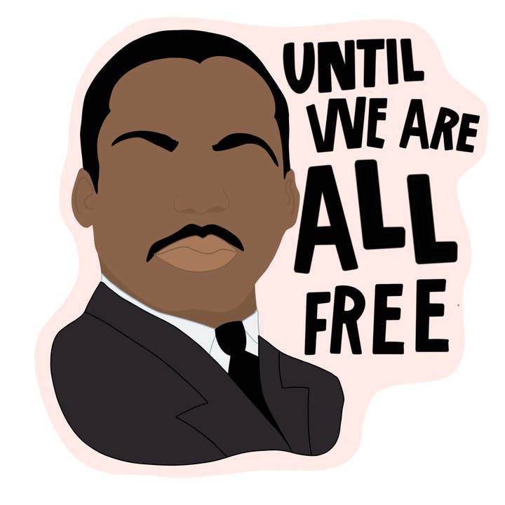Martin Luther King Sticker for wholesale by Patches and Pins