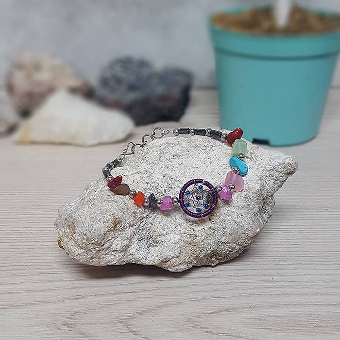Pichincha - Wholesale Beaded Bracelet - Dream Catcher Chip Stone Metal Beaded Shakira Bracelet9