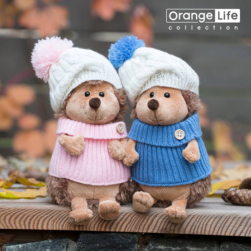 Orange Toys - Wholesale Stuffed/Plush Toy - Kids & Baby - Fluffy the Hedgehog Plush with White/Pink Hat 15Cm3