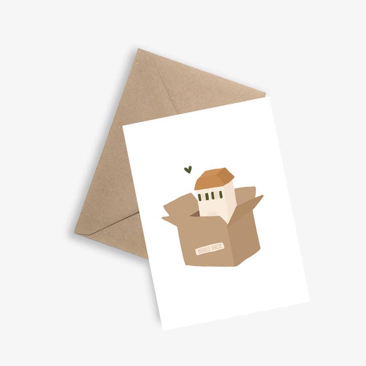 Nouvelle Adresse - New Adress - Carte Simple pour la vente par LE PAPIER GRAPHIQUE