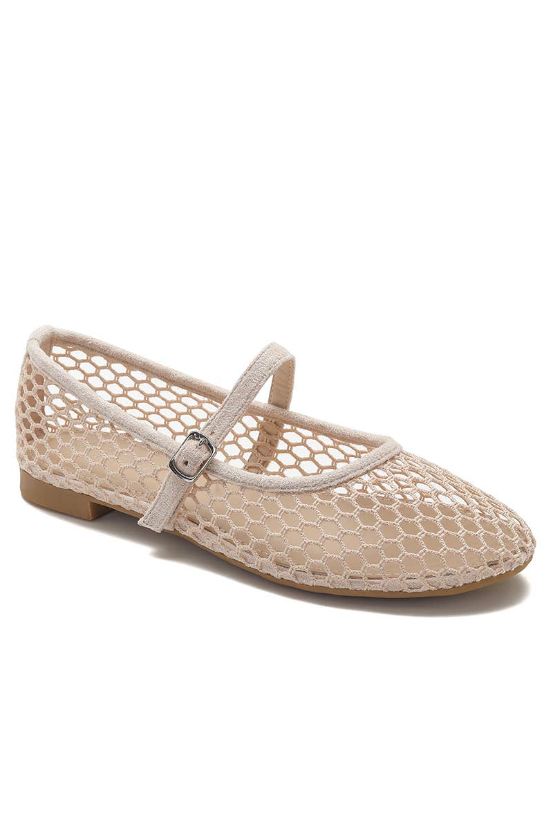 Joia Paris - Wholesale Flats - Women's - Mesh ballerinas with strap CQ-67721