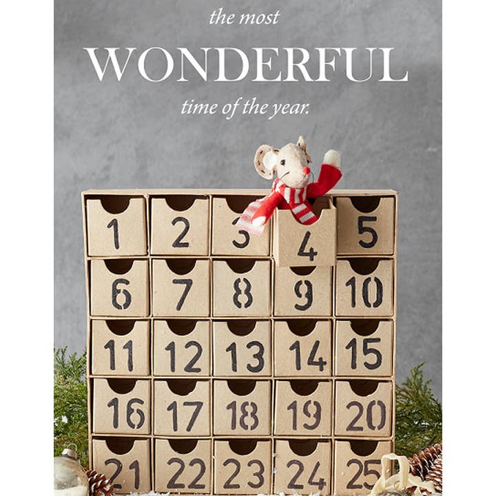 Factory Direct Craft - Wholesale Advent Calendar - Paper Mache Advent Countdown Box - 11-1/8" W x 11-1/8" H2