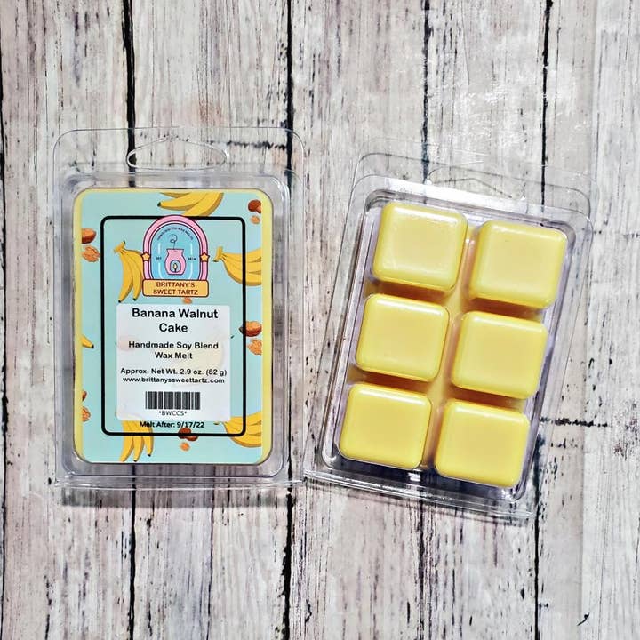 Banana Walnut Cake Wax Melt for wholesale by Brittany's Sweet Tartz