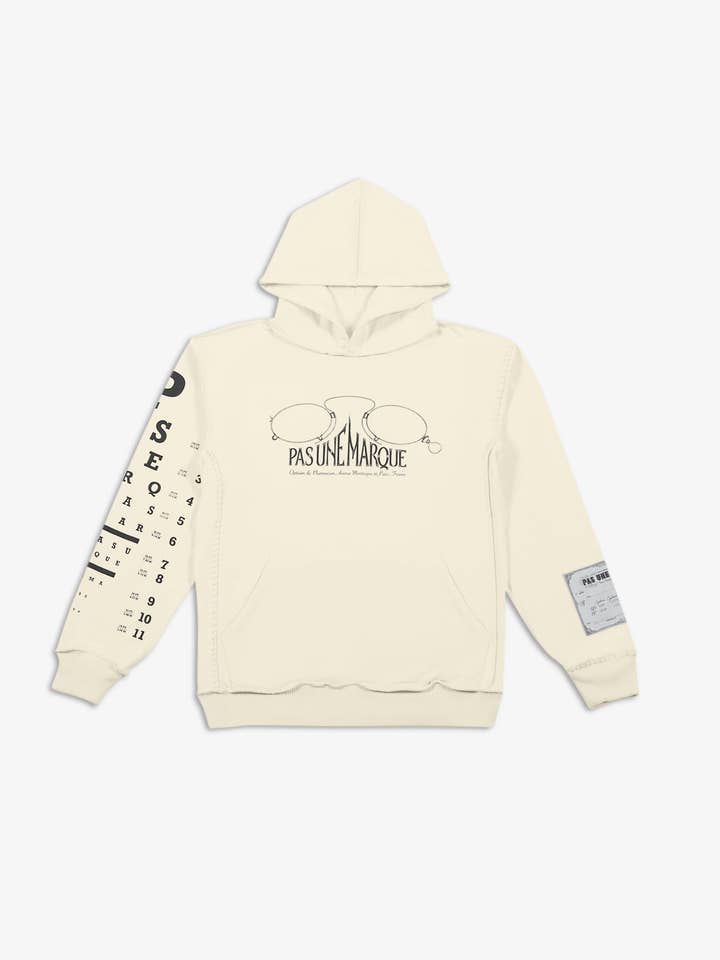 Felpa con cappuccio oversize Optique (Beige antico) per la vendita all'ingrosso da parte di Pas Une Marque