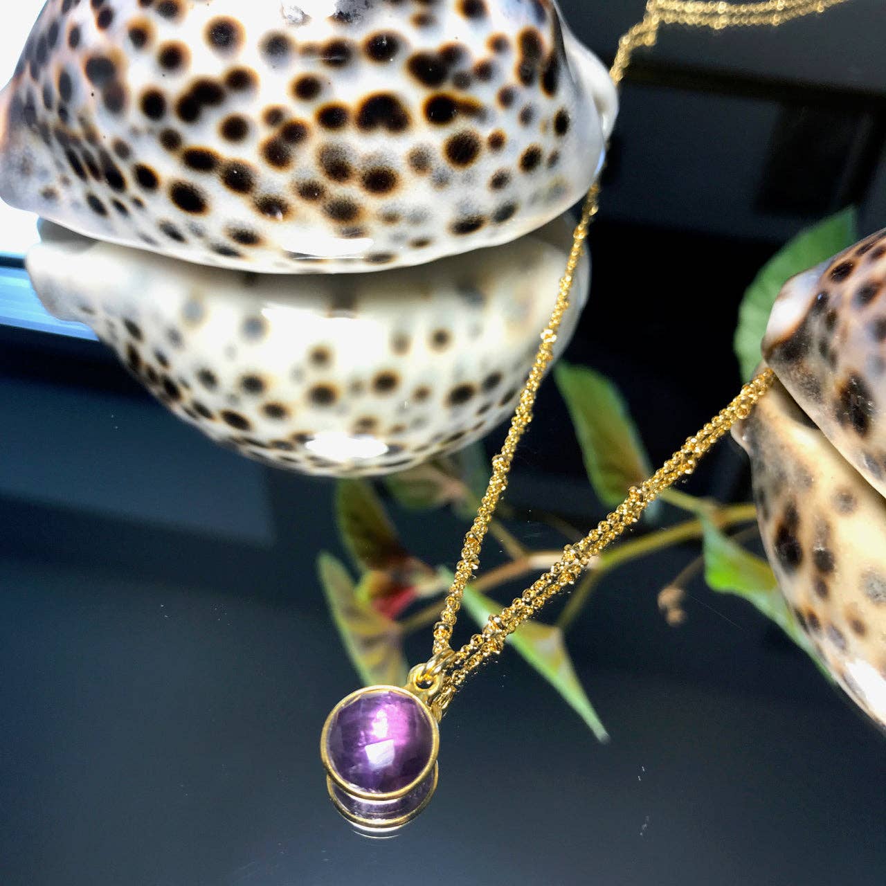TOURMALYN - Wholesale Pendant/Charm Necklace - Gold plated amethyst pendant8