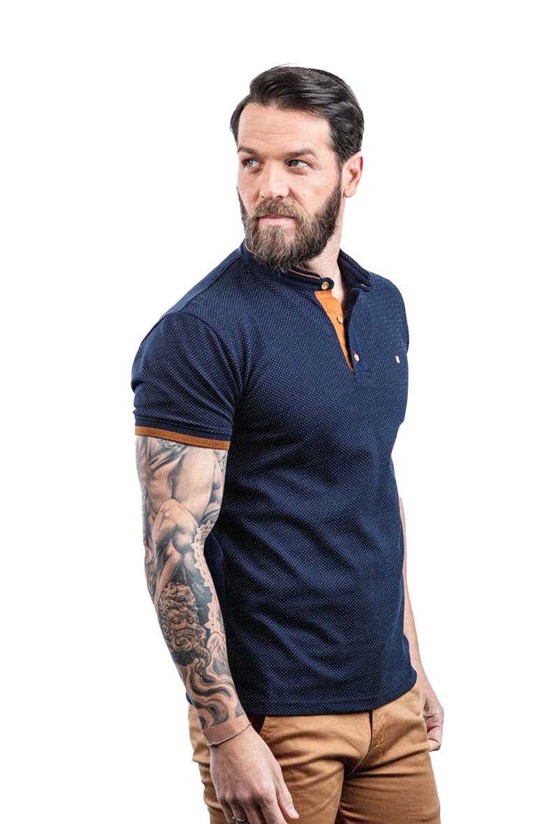 Yellow Skin - Wholesale Polo - Men's - 8565 MAO COLLAR POLO1