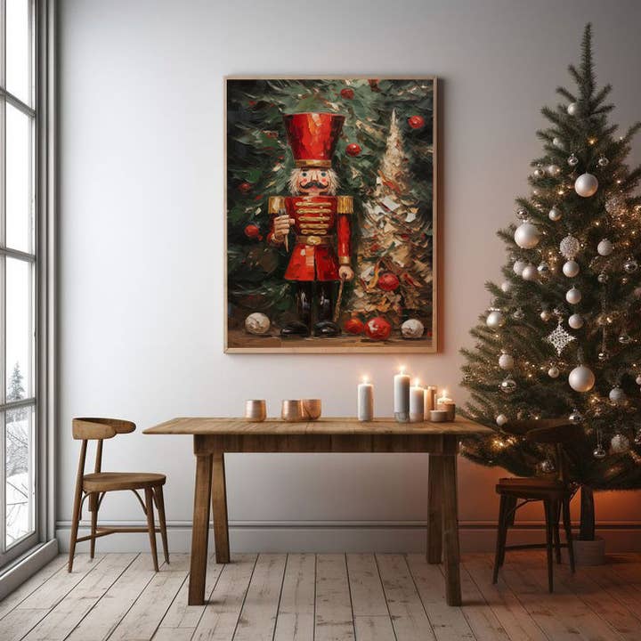 Christmas Nutcracker Canvas Art: Red Soldier Decor for wholesale by DTF Office