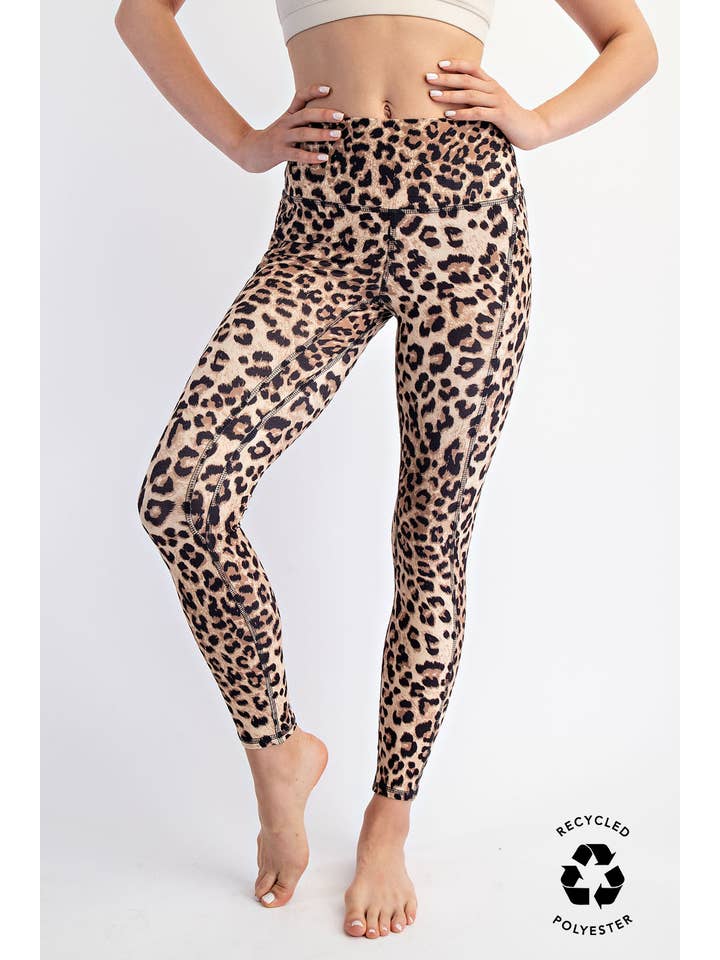 Brown Black ANIMAL PRINTED BUTTER SOFT POCKET LEGGINGS for wholesale on Faire1