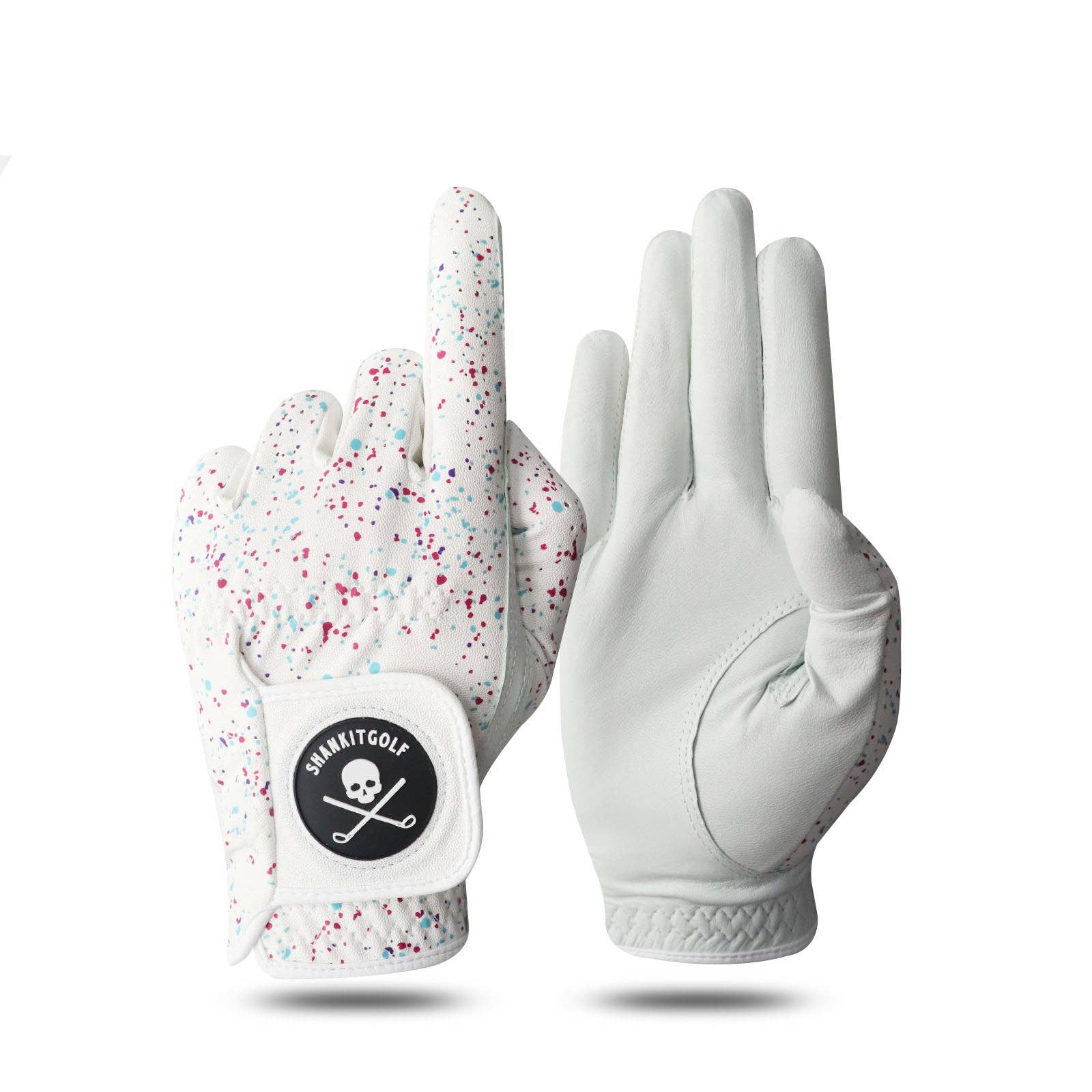 Shank It Golf - Wholesale Sporting Accessories - White Paint Splatter Golf Glove