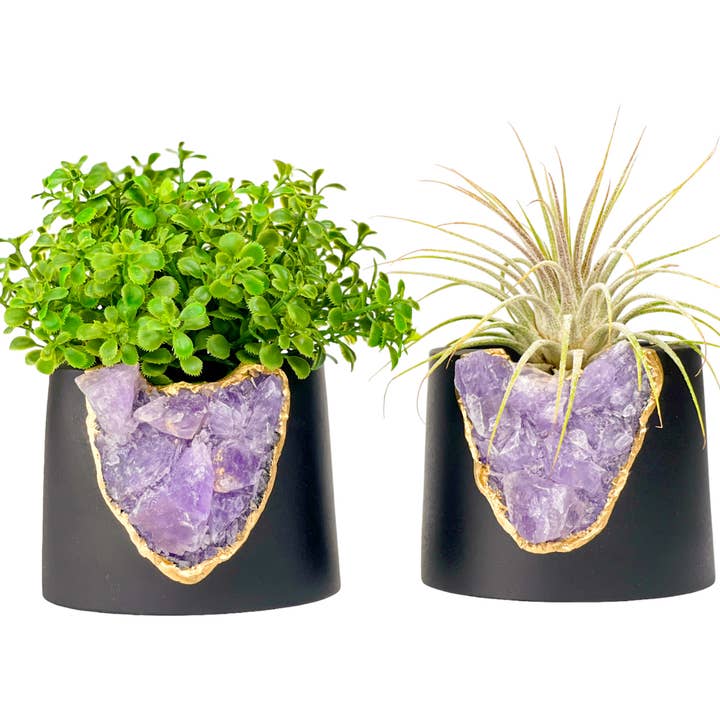 Planters Made in the USA - Wholesale Plant Pot - AMETHYST PLANTER POT, Succulent Geode Pot, Crystals Vase3