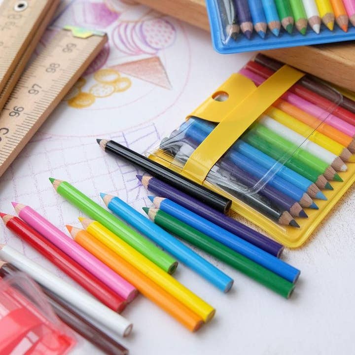 BCmini - Wholesale Pencil Case/Pouch - 21613 Mini Pencils in Pouch in Tub-1004