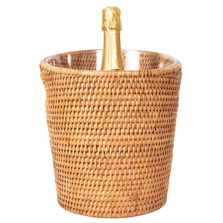Artifacts Rattan™ Small Champagne Bucket with Acrylic for wholesale by Artifacts Trading Company
