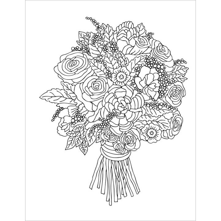 Sourcebooks - Wholesale Coloring Book - Adult - Stress Relief Flower Coloring Book For Adults2