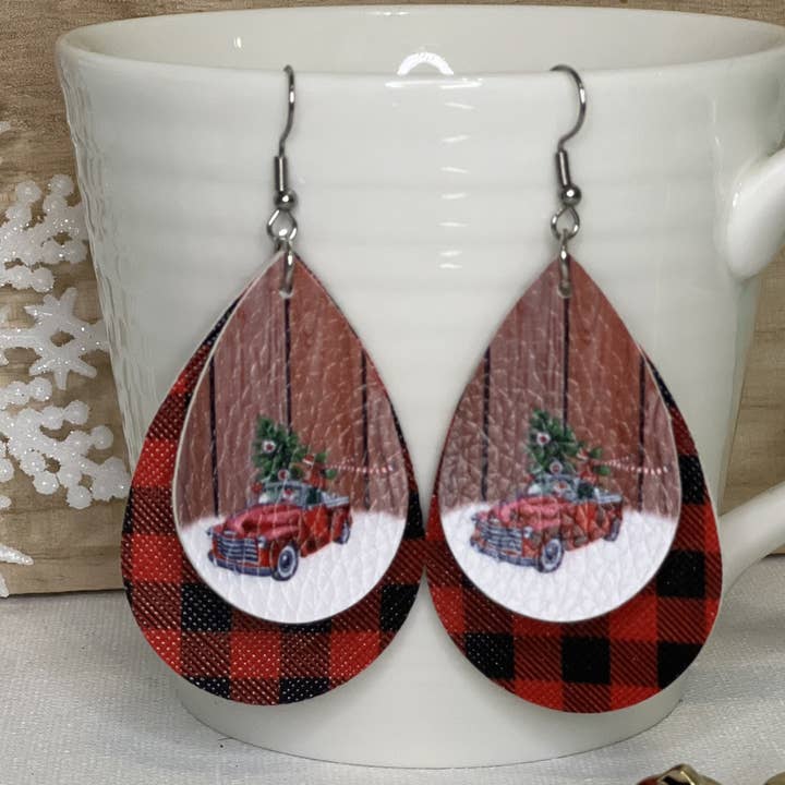 Vintage Farm Truck Earrings for wholesale by Lady Bear Collections