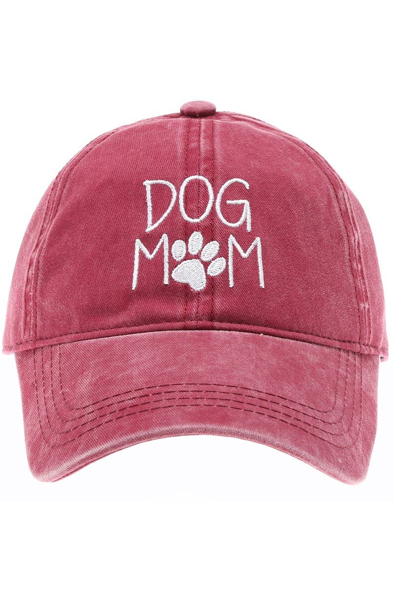 Fashion City - Vendita all'ingrosso Cappellino da baseball - Donna - Cappelli da baseball in cotone ricamati DOG MOM, stile vintage10