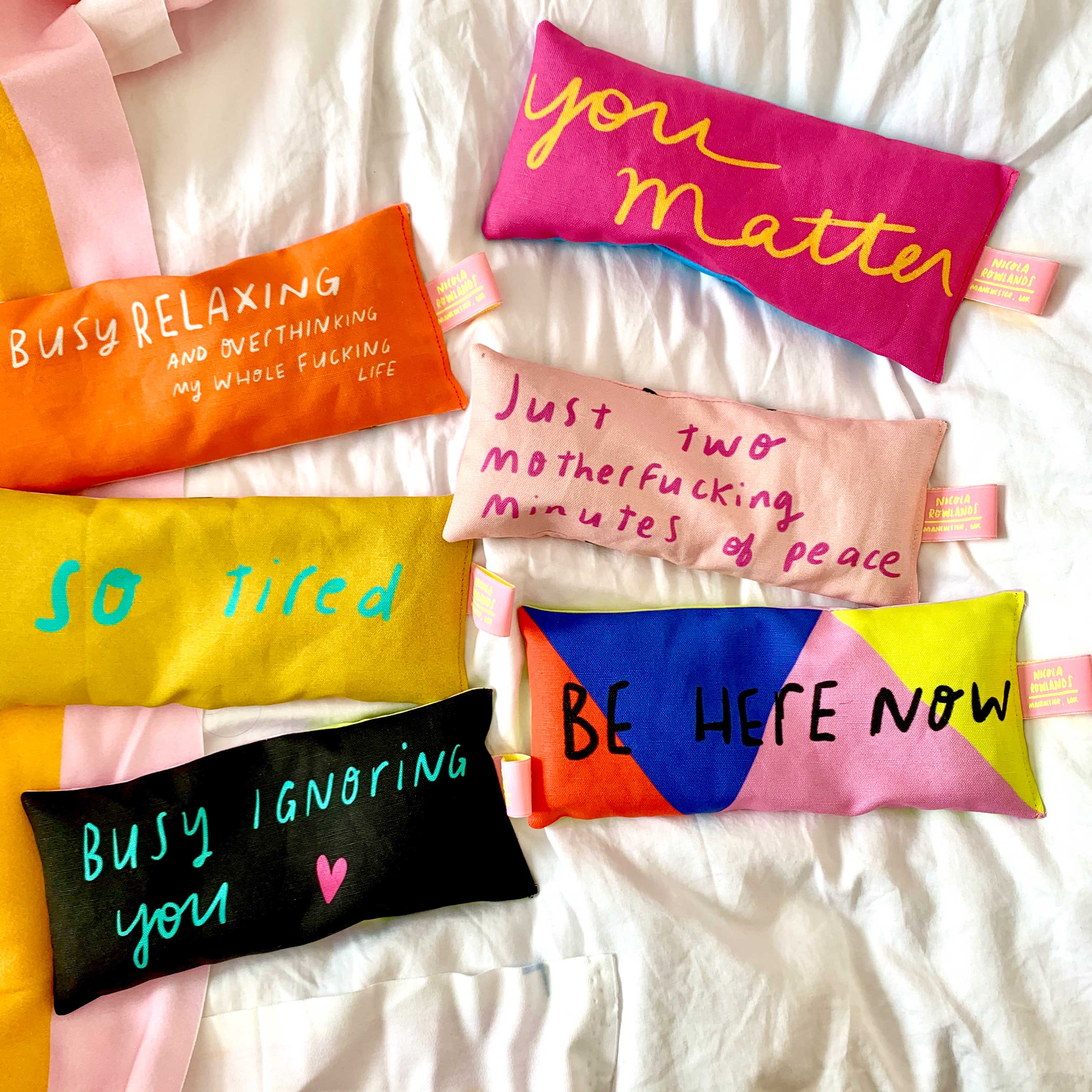 Nicola Rowlands - Wholesale Spa/Therapy Pillow - you matter lavender eyebag3