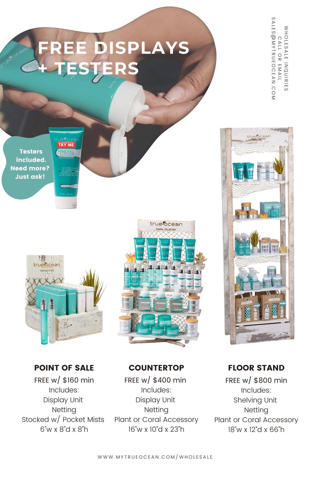 True Ocean - Wholesale Retailer Display Stand/Case - Display Stand - Floor (free with $800 min)3