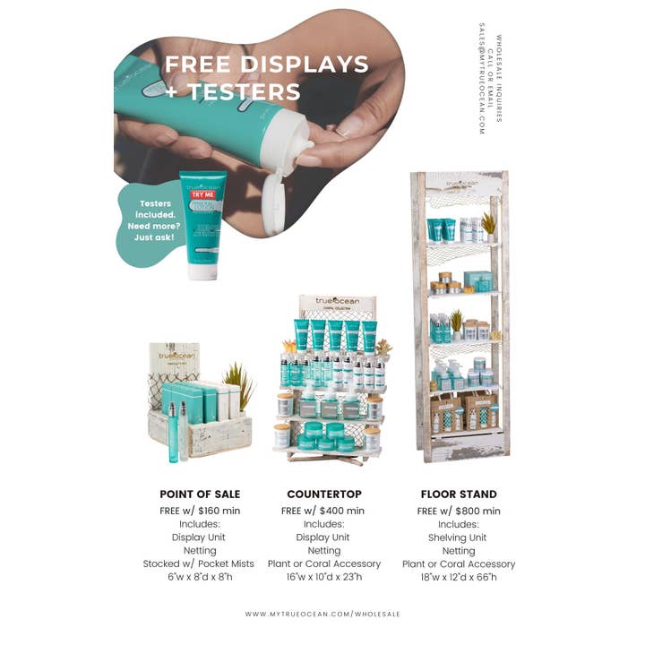 True Ocean - Wholesale Retailer Display Stand/Case - Display Stand - Floor (free with $800 min)3