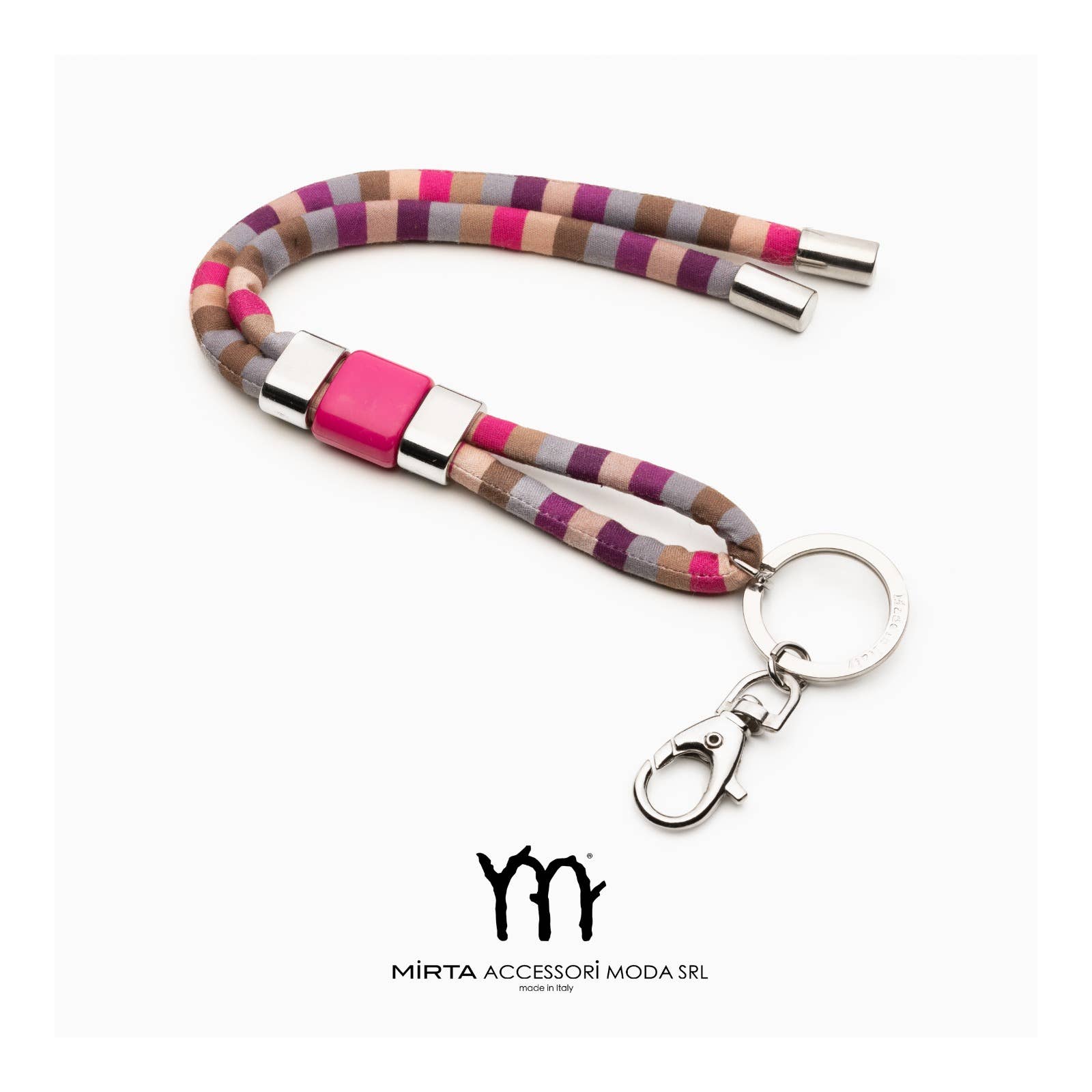 Mirta Accessori Moda - Vente Porte-clés – femme - Porte-clés Charm Stripe Cube0
