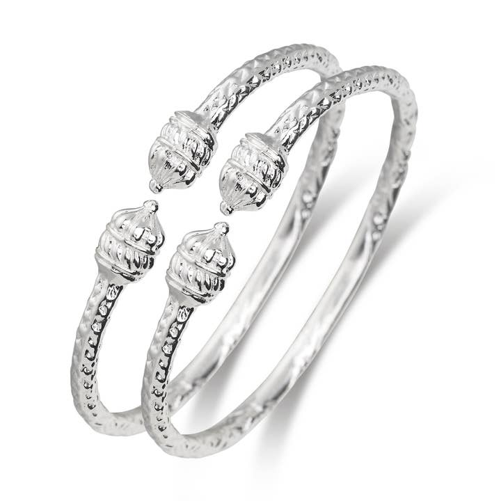 Bättre smycken .925 Sterling Silver Royal Dome Taj Mahal-armband, 1 par för wholesale av Better Jewelry