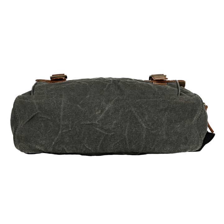 Mona B. - Wholesale Backpack – Unisex - Aldrich Unisex Backpack in Up-Cycled Canvas and Leather4