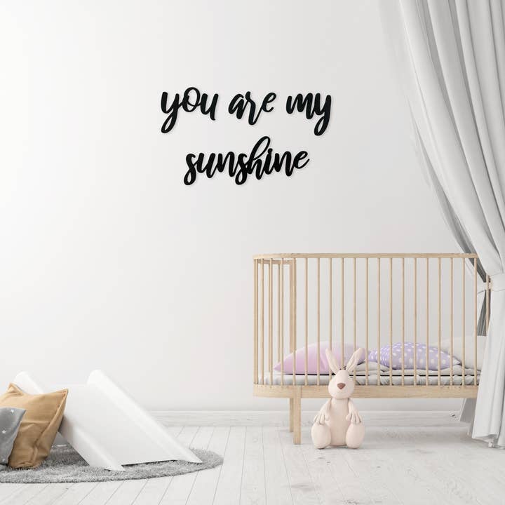 You Are My Sunshine Wood Sign, Nursery Wall Decor, Wood Word for wholesale by Liz's Wood Designs