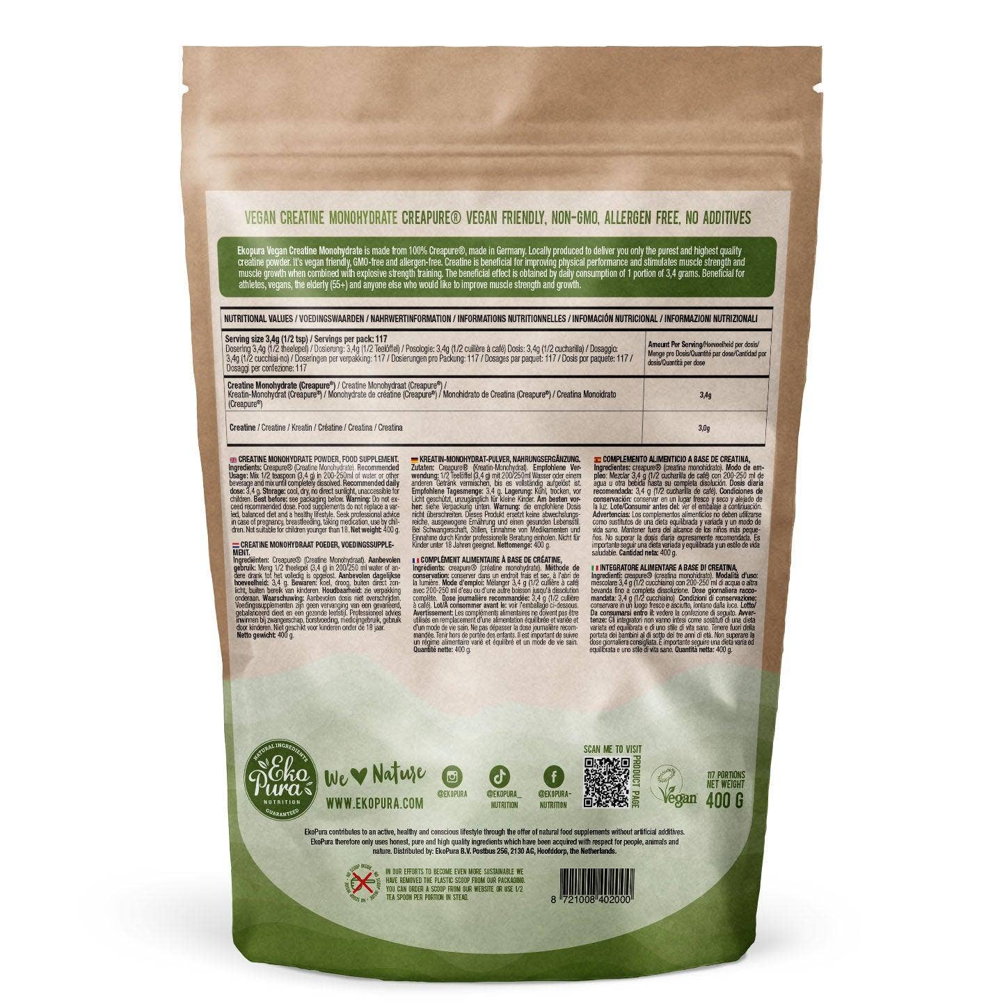 Ekopura Nutrition - Wholesale Protein/Superfood Powder - Creatine Monohydrate (Vegan)4